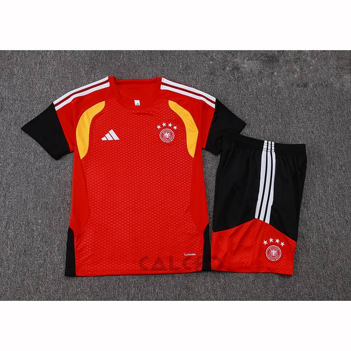 Tuta da Track Germania Manica Corta 2025-2026 Rosso - Pantaloncini